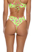 Luli Fama Ti Amo Ruffle Trim Reversible Banded High Leg Wavy Back Bottom